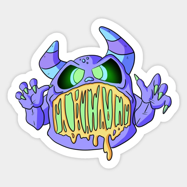 Hold My Cheeseburger Monster Sticker by MorenoArtwork